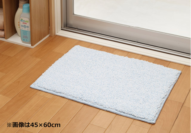 ＤＣＭ ふわさら吸水バスマット ブルー