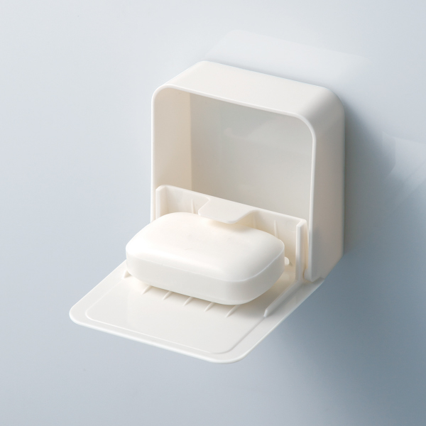 ＤＣＭ マグネットでピタッとスッキリ 蓋付き石けんトレー