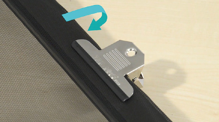 網を張り替える