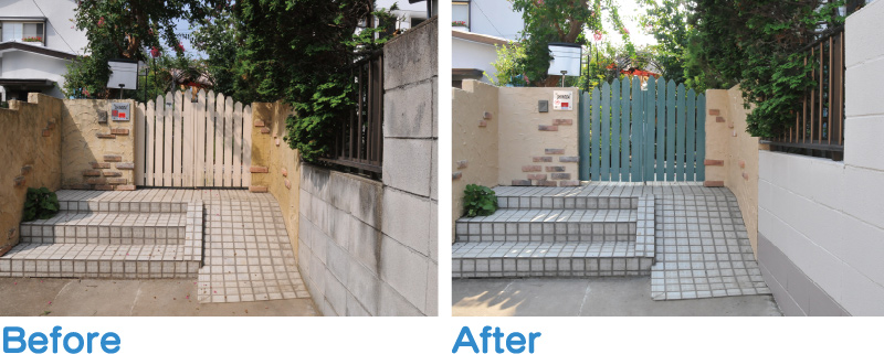 塗装が終わったら、塗料が乾燥する前に布コロナマスカーなどを外します。