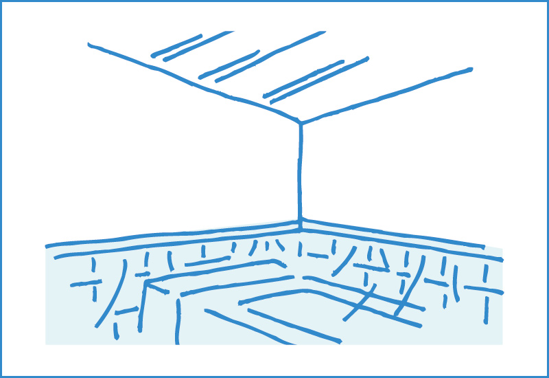 塗らない部分にマスキングをします。