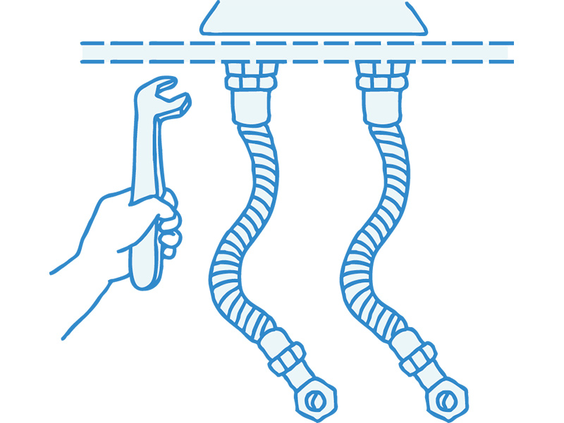 連結管の取り付けを行います。