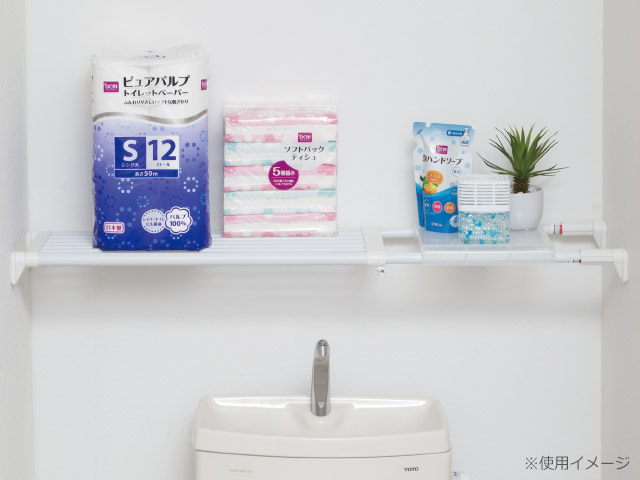 DCM　強力突っ張り棚 幅75-120cm