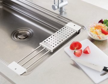 ＤＣＭ シンクスライドラック　 スリムステンプレート付　抗菌仕様