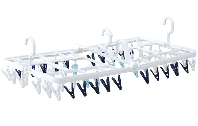 ＤＣＭ 分けて干せる角ハンガー 52ピンチ