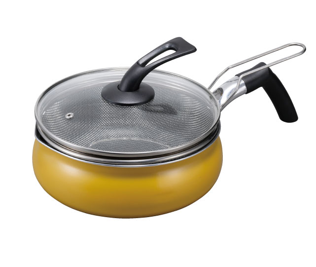 マルチパン　24cmストレーナー付き　イエロー