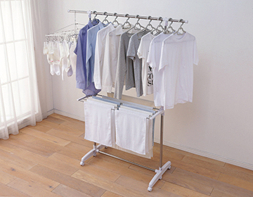 ＤＣＭ ステンレス室内物干し キャスター付