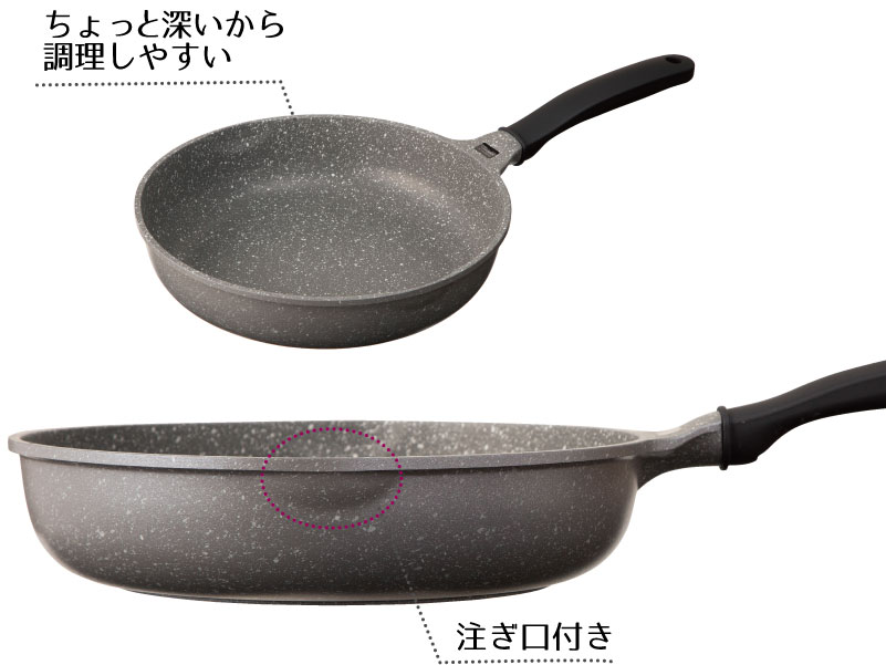 ちょっと深いから調理しやすい