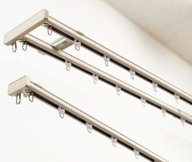 ストッパー付きカーテンレール