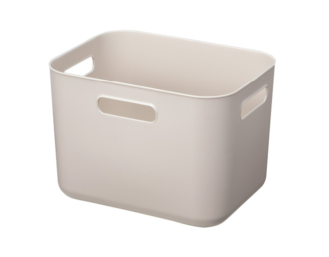 ＤＣＭ やわらか収納ボックス　スリム深型　グレージュ