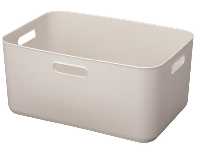 ＤＣＭ やわらか収納ボックス　ワイド深型　グレージュ