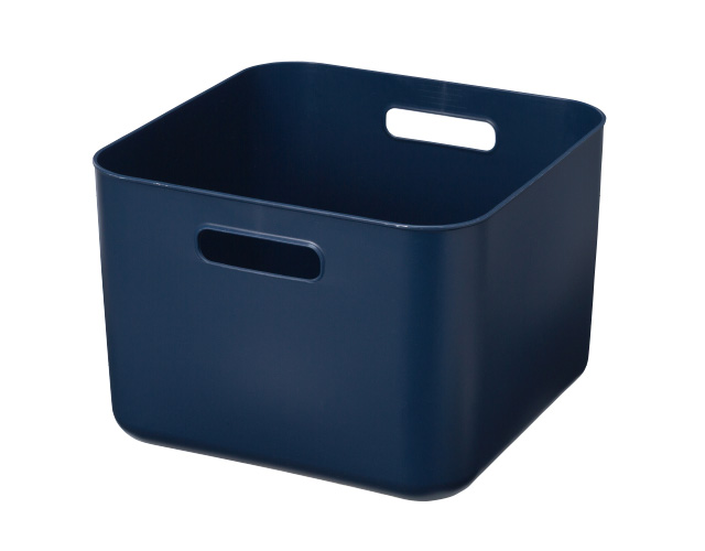 ＤＣＭ やわらか収納ボックス　ミドル深型　ネイビー