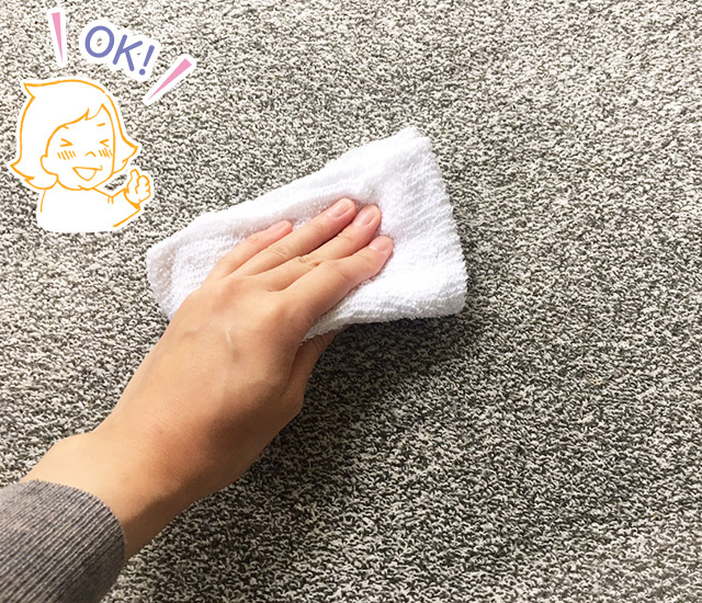 こそうじ　雑巾で拭き取る