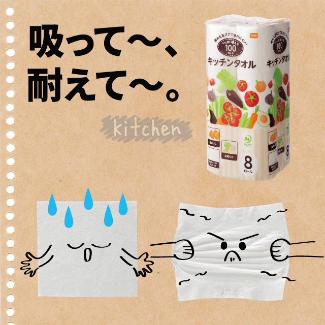 ロングキッチンタオル