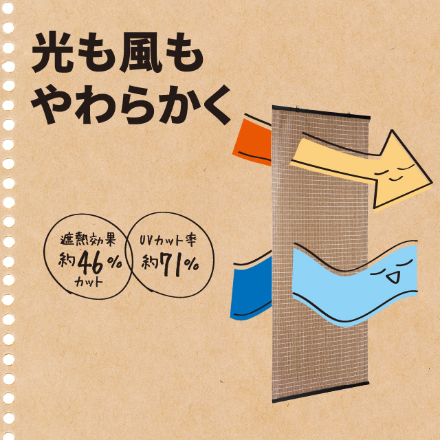 風通しの良いすだれ