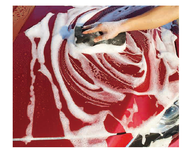 たっぷりの泡で優しく流すように