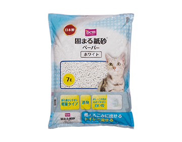 DCM　固まる紙砂 ホワイト 7L