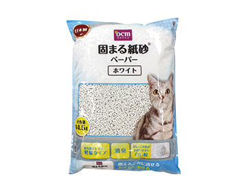 DCM　固まる紙砂 ホワイト 14.5L