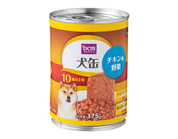 DCM　犬缶　10歳以上 チキン＆野菜 375g