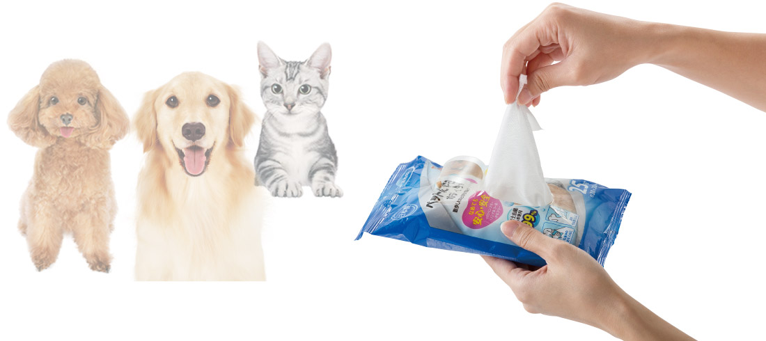 ペットにやさしいボディタオル