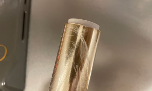 ラップの端が見つかる